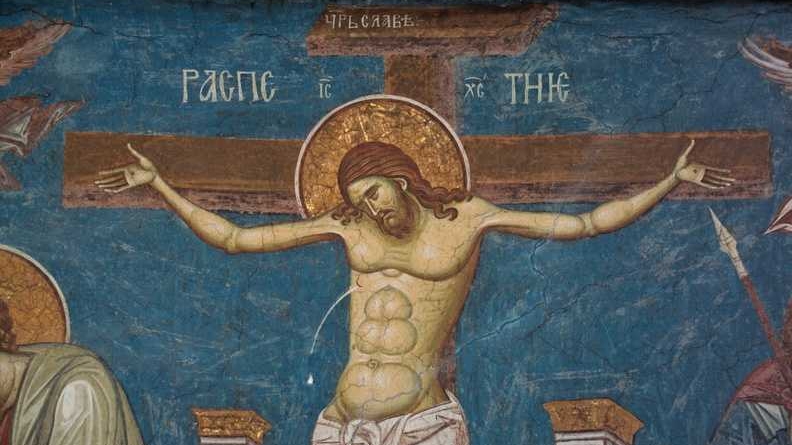 Днесь висит на древе. Стихира Великого Пятка