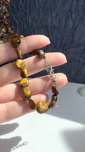 Браслет на руку из натурального камня Тигровый глаз