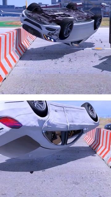 Crash Resistance Test Of BMW 7 Series And Benz S500 In A Collision With A Truck In GTA 5