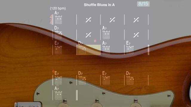 Shuffle Blues In A Backing Track [120bpm]