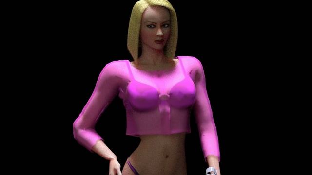 Blender 3D Animation - Shirt Test (Wardrobe Malfunction)
