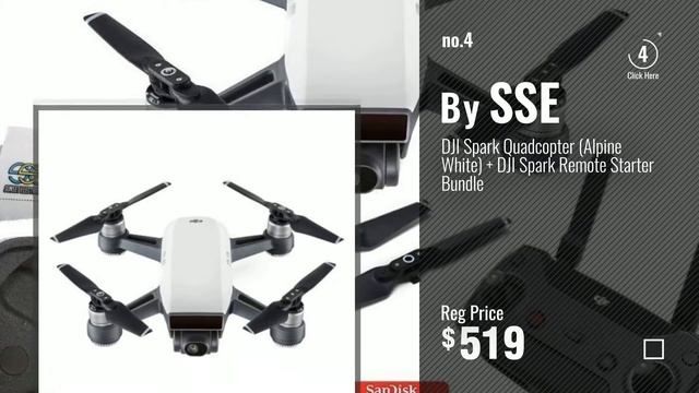 Top 10 Spark Toys & Games [2018]: DJI Spark Portable Mini Drone Quadcopter Starters Bundle (Alpine