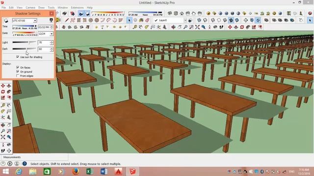 Sketchup Tutorial For Beginner -draw Table In Sketchup 2015 Khmer