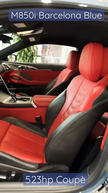 BMW M850i Coupe In Barcelona Blue With Fiona Red Interior