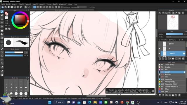 ลงสีผิวสไตล์อนิเมะง่ายๆ ในแบบของผม Medibang Paint Pro (บนคอม)