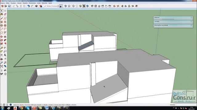 SketchUp 2015 Aula 17: Modelagem De Telhados Com 1 água (Curso Básico Gratuito)