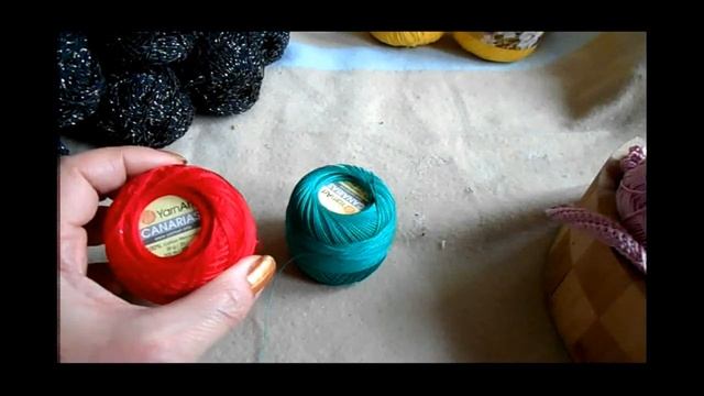 Мои запасы летней пряжи и работы   с прошлого лета