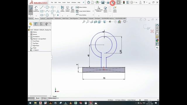 #3 SolidWorks Practice Exercise For Beginners | SolidWorks 3D Modeling Tutorial