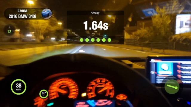 Bmw 340i  0-100 Km/h. Stage 2