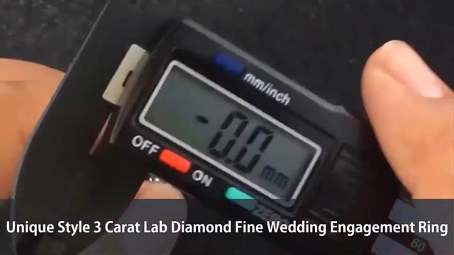 Unique Style 3 Carat Lab Diamond Fine Wedding Engagement Ring
