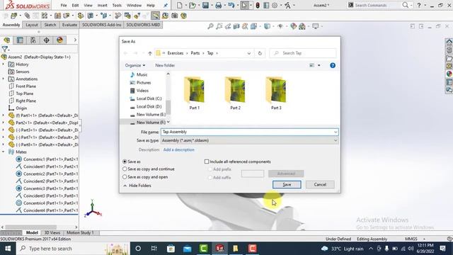 SOLIDWORKS Assembly Tutorial # 1 | Water Tap | Part # 4