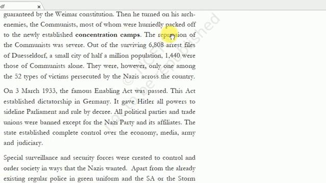 Hitler's Rise To Power, Chapter-3, Part-2, NCERT CLASS 9TH