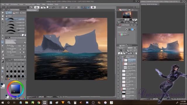 Speedpaint (Landscape Practice: Icebergs)