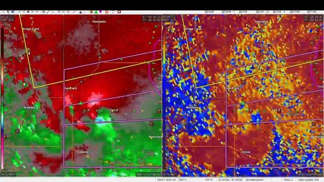 Radar Loop Of The DEADLY And INTENSE Cole, OK Prelim EF3 Tornado!