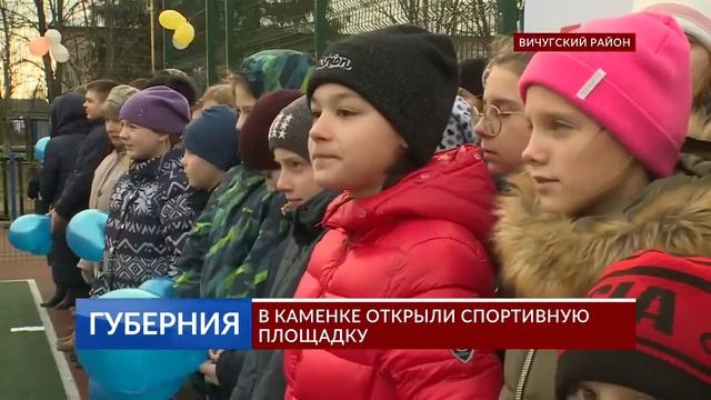 Открытие спортплощадки в Каменке Вичугского района по проекту  