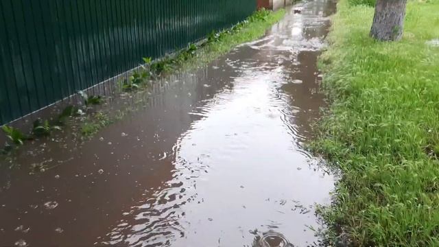 Дощ у Кобеляках 16.06.2021. вул.Шевченка.Потоп.