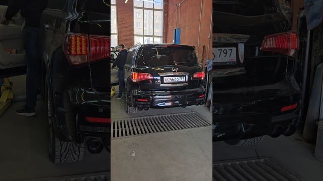 Управляемый выхлоп на Инфинити qx56 2012