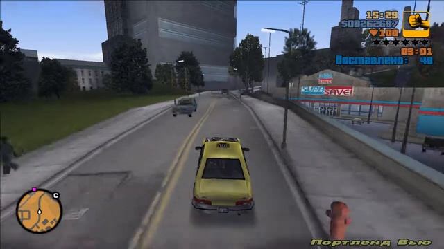 Прохождение Grand Theft Auto III. Водитель такси. Сто в ряд!