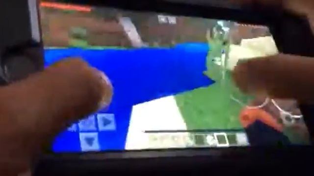 Minecraft Gameplay On My Dad's Phone My Sister Is The Camera Girl