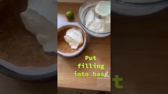 Key Lime Pie Inspired Cheesecake. How Too Make No-bake Lime Cheesecake. Simple And Tasty, Deep Base