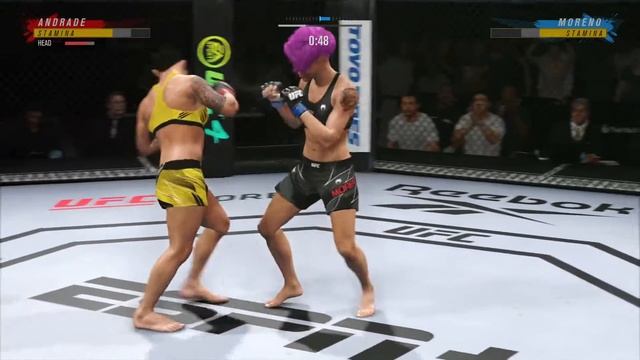 [PlayStation 4] UFC 4: Andrade Vs Moreno [Strawweight Fight] (Hard Difficulty Career Mode)