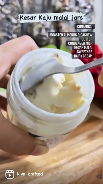 KAJU KESAR MALAI ICECREAM { Follow Us - INSTA & FB : KIYA_CRAFTED } PLACE YOUR ORDERS ON INSTAGRAM