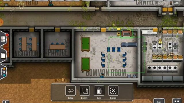 игра Prison Architect Mobile тюремный блок А и работа