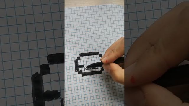 Как рисовать пончик 🍩- рисунок по клеточкам