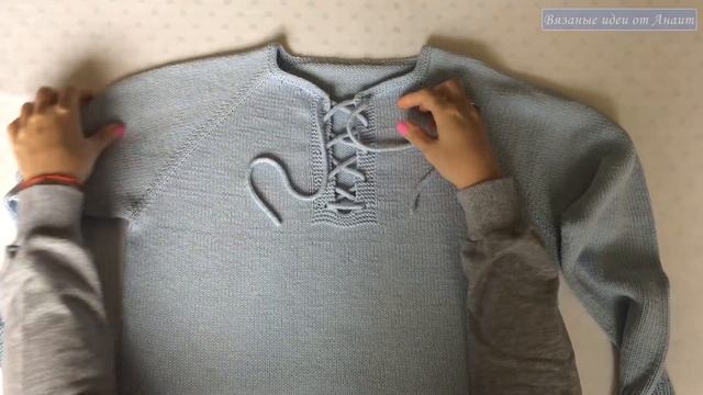 Кофта спицами со шнуровкой | Готовые работы. Хлопок Gazzal Baby Cotton