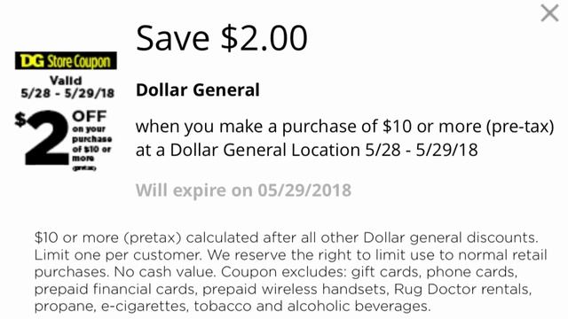 Dg Scenarios $2 Off 10 Gain Only $1.00 / Dg Ecenarios $2 En 10 Gain Solo $1.00