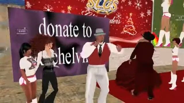 Rachelville Christmas Event, Second Life Cheerleading Squad And Maxx Sabretooth   YouTube