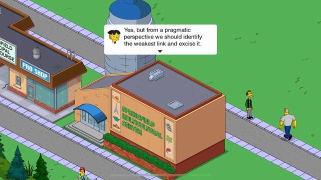 The Simpsons: Tapped Out - Cosine Tangent & Springfield Multicultural Center