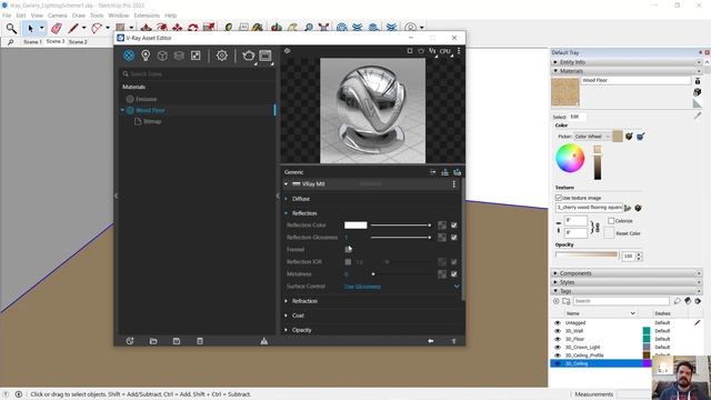 VRay In Sketchup Gallery Wood Floor