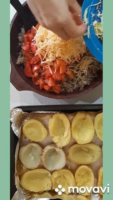 Фаршированный картофель с фаршем