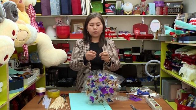 Желим баштыкча менен көпөлөктөн кантип гүл даярдоого болот?