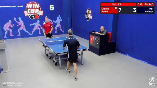 18:30  Родин Алексей 3-0 Акимов Игорь  стол 5  ЮГ-4  25.07.22