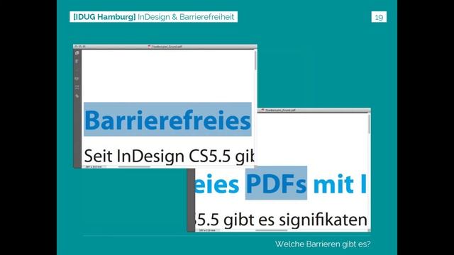IDUG Hamburg 18: Barriefreie PDFs mit InDesign erstellen