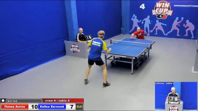 00:20 Попов Антон (2:3) Кибка Евгений  стол 4  Юг-4 29.07.2020