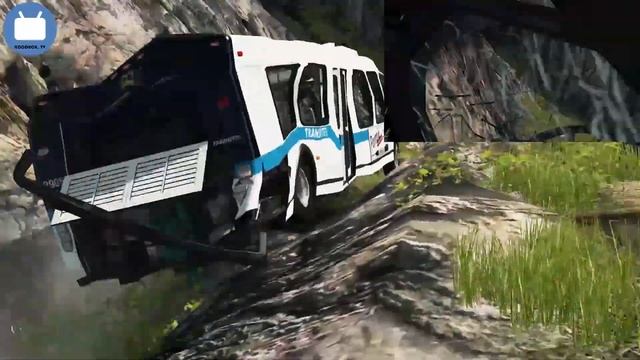 beamng drive /Push a Lamborghini on a hill/car crashes #01/자동차 폭파 언덕에서 람보르기니 떨어뜨리기/自動車の破壊映像/sergink