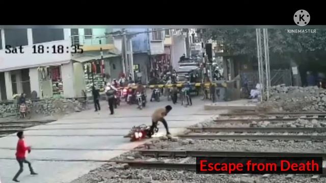 Lucky Man Escapes Death. Train Accident Caught On Camera