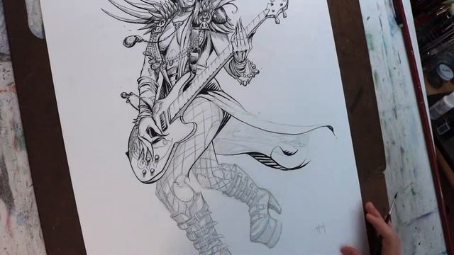 Viking Gods Of Metal - Freya On Bass By Sam Flegal