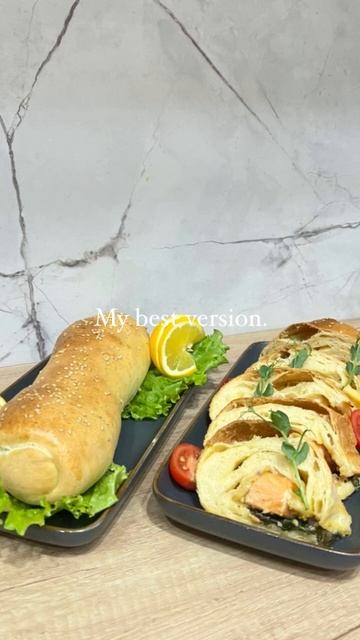 Рулет семга со шпинатом