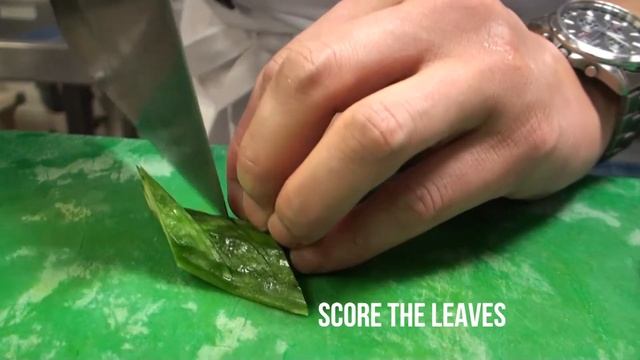 Garnish Skills For Tomato Rose With Cucumber Leaves [Skill 030]