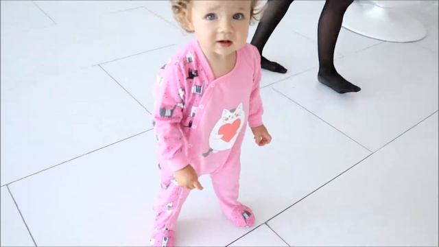 Трикотажный комбез с кошечкой для новорождённой (76809) / Одежда для новорождённых / КотМарКот