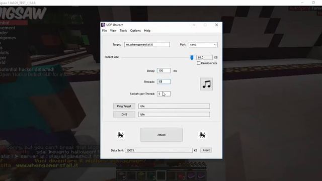 Atacco Ddos Riuscuto By HACKER DOSSER (WGF)