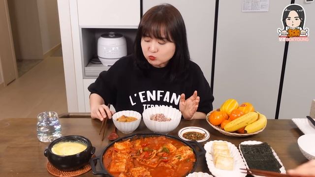 요리 먹방 :) 오징어 두부두루치기, 향긋한 달래장, 소고기청국장.