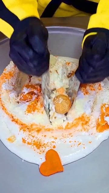 Orange Food Vs Pink Food Ice Cream Challenge #Shorts
