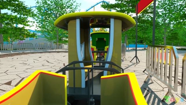 Мультфильм про машинки и паровозики. Парк аттракционов. Крутые мультики про машинки и гонки