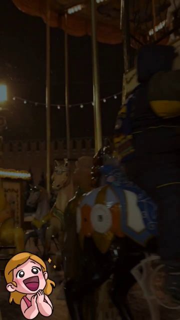 Новогодняя атмосфера  карусель Лошадки#shorts#лошади #карусель