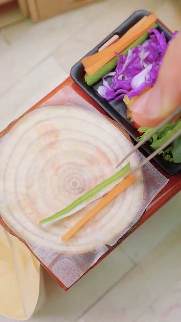 Best Of Miniature Cooking L Perfect Miniature Vegetable Rolls Recipe  #shorts